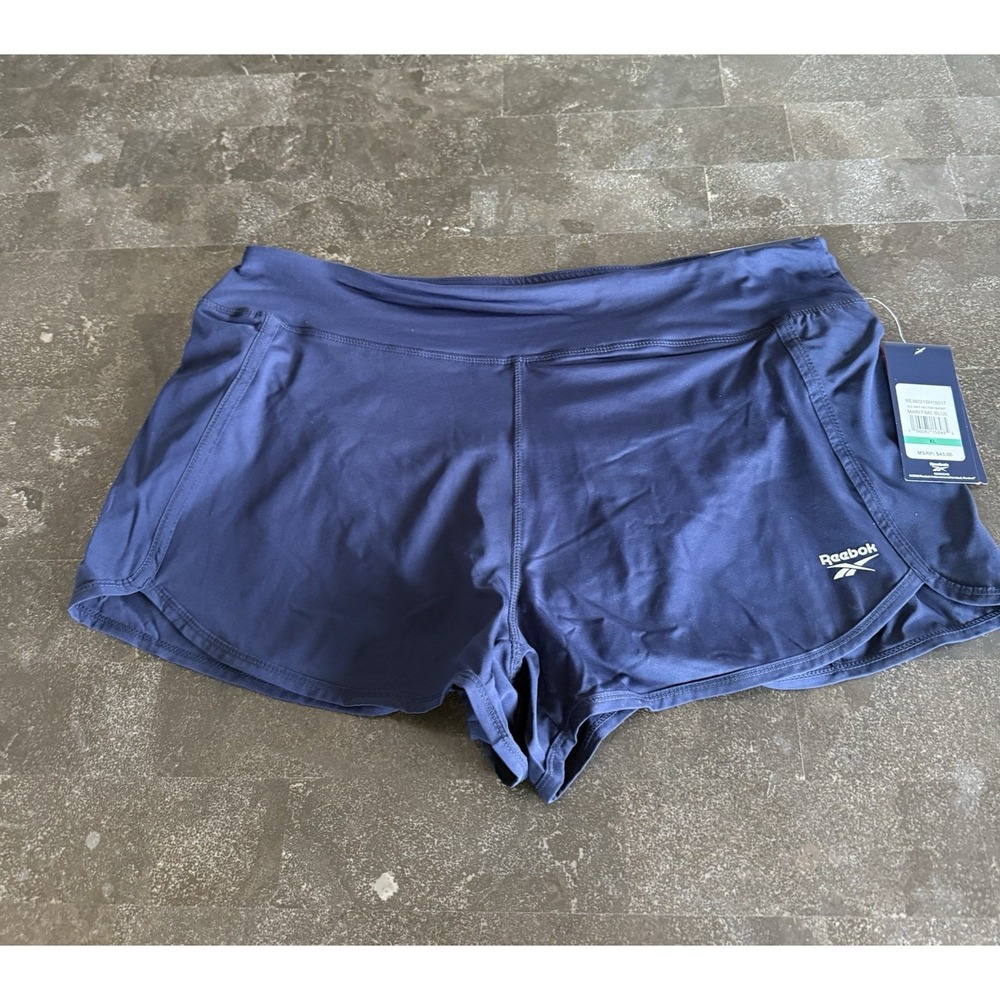 Reebok All Day Vector Shorts Maritime Blue Slim Fit XL‎ REW221SH16017 NWT